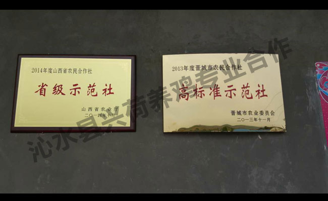 省级示范社、高标准示范社